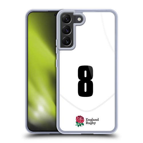 England Rugby Union 2020/21 Players Home Kit Position 8 Soft Gel Case for Samsung Galaxy S22+ 5G & MagSafe