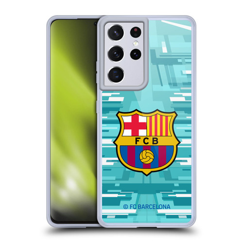 FC Barcelona 2019/20 Crest Kit Home Goalkeeper Soft Gel Case for Samsung Galaxy S21 Ultra 5G & MagSafe