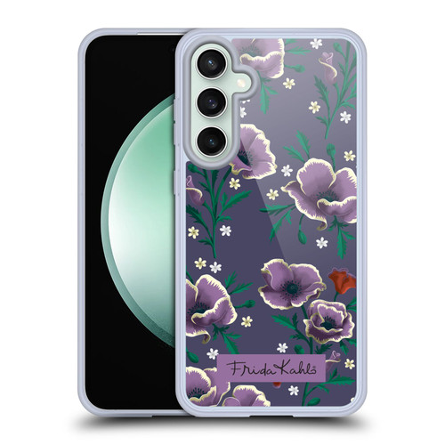 Frida Kahlo Flowers Purple Soft Gel Case for Samsung Galaxy S23 FE 5G & MagSafe