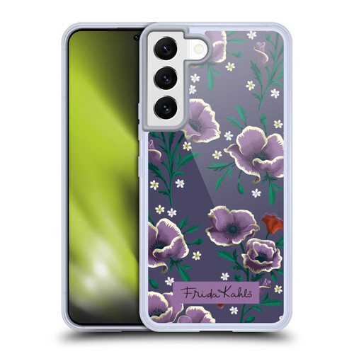 Frida Kahlo Flowers Purple Soft Gel Case for Samsung Galaxy S22 5G & MagSafe