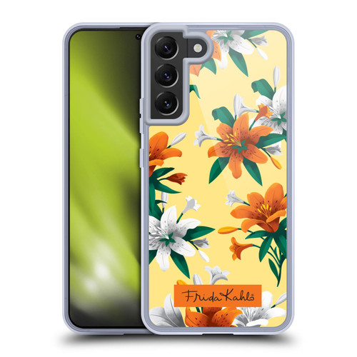 Frida Kahlo Flowers Orange Lilies Soft Gel Case for Samsung Galaxy S22+ 5G & MagSafe