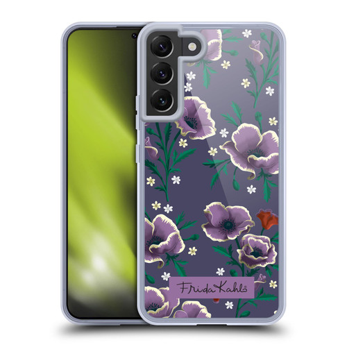 Frida Kahlo Flowers Purple Soft Gel Case for Samsung Galaxy S22+ 5G & MagSafe