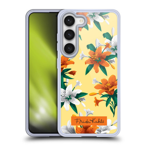 Frida Kahlo Flowers Orange Lilies Soft Gel Case for Samsung Galaxy S23 5G & MagSafe