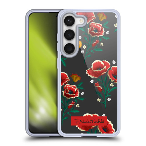 Frida Kahlo Flowers Red Soft Gel Case for Samsung Galaxy S23 5G & MagSafe