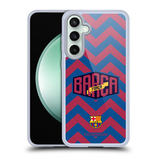 FC Barcelona Forca Barca Zigzag Soft Gel Case for Samsung Galaxy S23 FE 5G & MagSafe