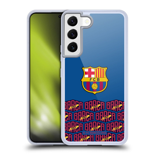 FC Barcelona Forca Barca Logo And Pattern Soft Gel Case for Samsung Galaxy S22 5G & MagSafe