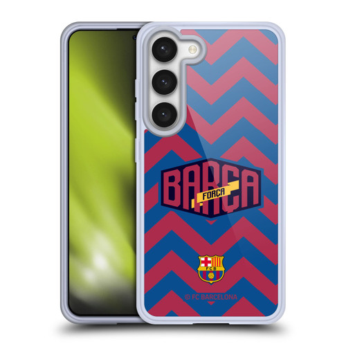 FC Barcelona Forca Barca Zigzag Soft Gel Case for Samsung Galaxy S23 5G & MagSafe