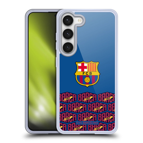 FC Barcelona Forca Barca Logo And Pattern Soft Gel Case for Samsung Galaxy S23 5G & MagSafe