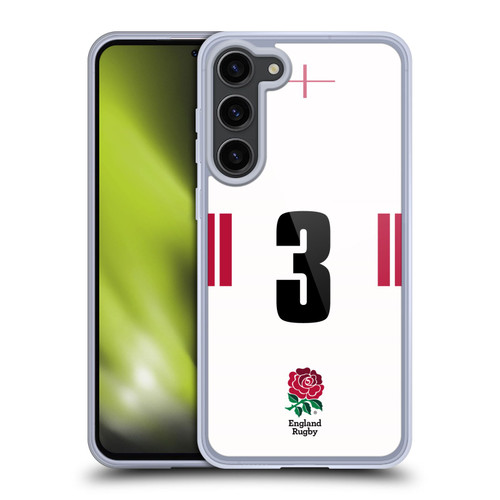 England Rugby Union 2022/23 Players Home Kit Position 3 Soft Gel Case for Samsung Galaxy S23+ 5G & MagSafe