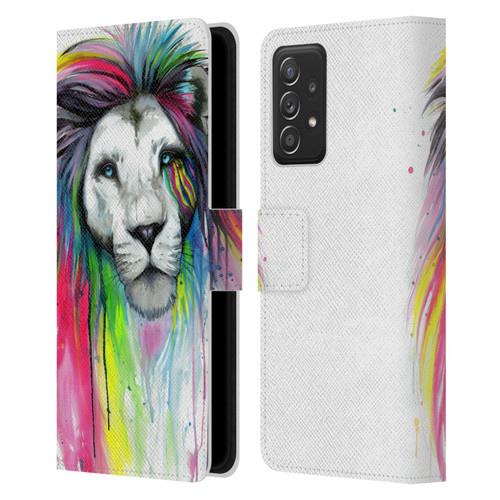 Pixie Cold Cats Rainbow Mane Leather Book Wallet Case Cover For Samsung Galaxy A52 / A52s / 5G (2021)