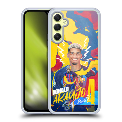 FC Barcelona 2022/23 First Team Ronald Araújo Soft Gel Case for Samsung Galaxy A34 5G