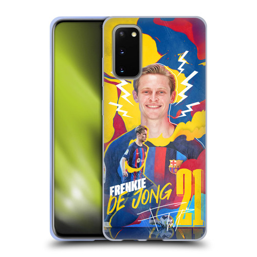 FC Barcelona 2022/23 First Team Frenkie de Jong Soft Gel Case for Samsung Galaxy S20 / S20 5G