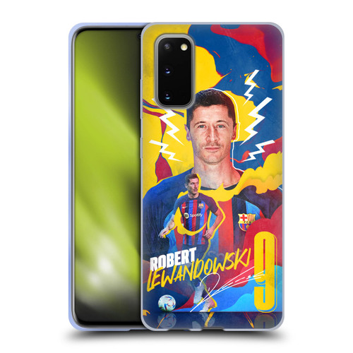 FC Barcelona 2022/23 First Team Robert Lewandowski Soft Gel Case for Samsung Galaxy S20 / S20 5G