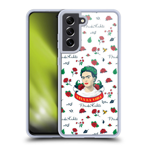 Frida Kahlo Icons Rose Patterns Soft Gel Case for Samsung Galaxy S21 FE 5G & MagSafe