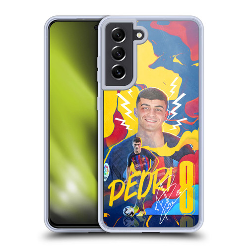 FC Barcelona 2022/23 First Team Pedri Soft Gel Case for Samsung Galaxy S21 FE 5G & MagSafe