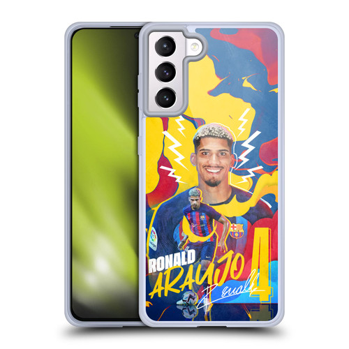 FC Barcelona 2022/23 First Team Ronald Araújo Soft Gel Case for Samsung Galaxy S21+ 5G & MagSafe