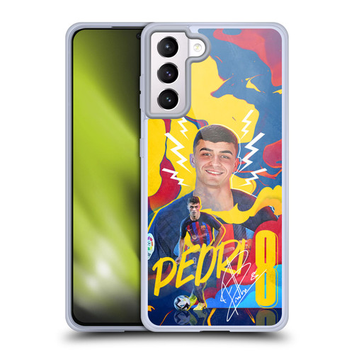 FC Barcelona 2022/23 First Team Pedri Soft Gel Case for Samsung Galaxy S21+ 5G & MagSafe