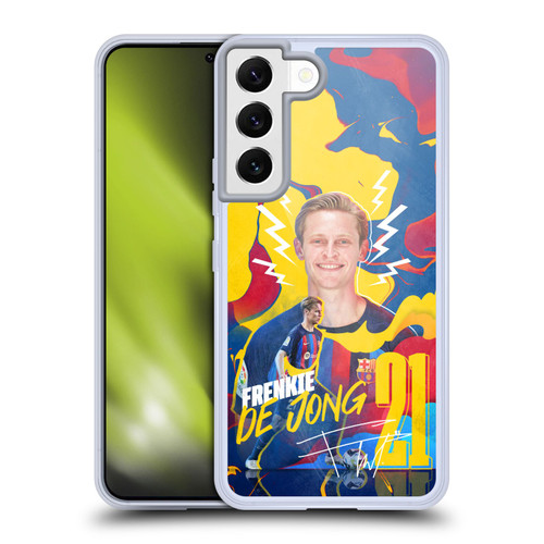 FC Barcelona 2022/23 First Team Frenkie de Jong Soft Gel Case for Samsung Galaxy S22 5G & MagSafe