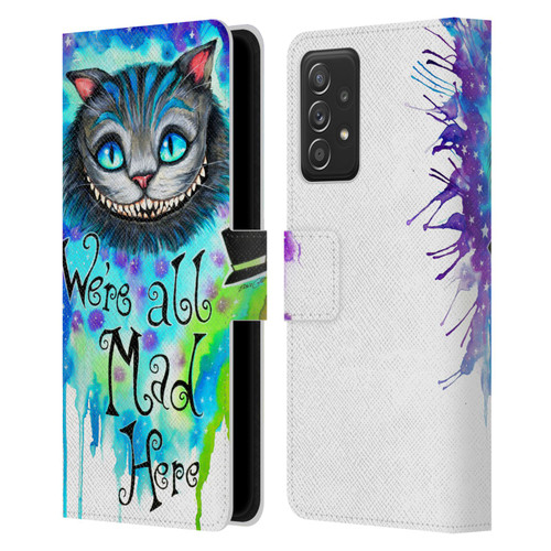 Pixie Cold Cats We Are All Mad Here Leather Book Wallet Case Cover For Samsung Galaxy A53 5G (2022)