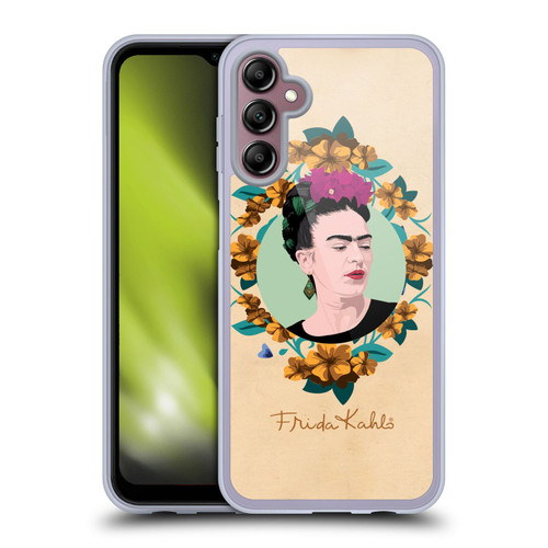 Frida Kahlo Portrait Purple Soft Gel Case for Samsung Galaxy A14 5G