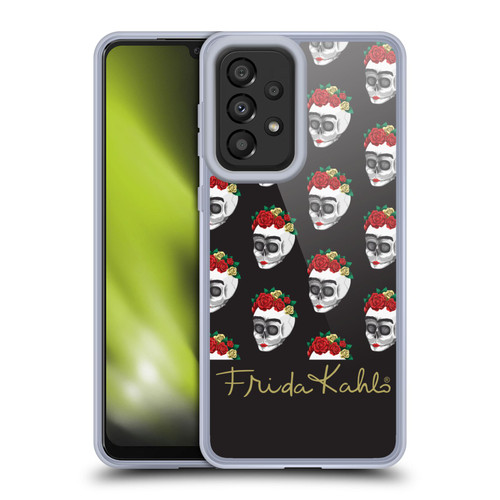 Frida Kahlo Roses Skull Pattern Soft Gel Case for Samsung Galaxy A33 5G (2022)