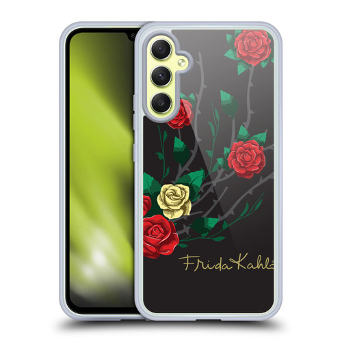 Frida Kahlo Roses Shrub Soft Gel Case for Samsung Galaxy A34 5G