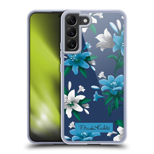 Frida Kahlo Flowers Blue Lilies Soft Gel Case for Samsung Galaxy S22+ 5G & MagSafe