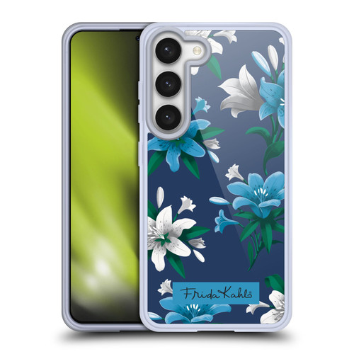 Frida Kahlo Flowers Blue Lilies Soft Gel Case for Samsung Galaxy S23 5G & MagSafe