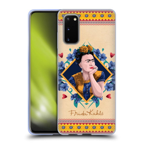 Frida Kahlo Portrait Indigo Soft Gel Case for Samsung Galaxy S20 / S20 5G