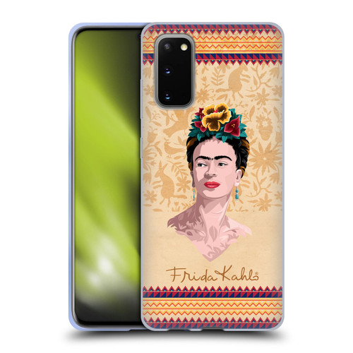 Frida Kahlo Portrait Yellow Soft Gel Case for Samsung Galaxy S20 / S20 5G
