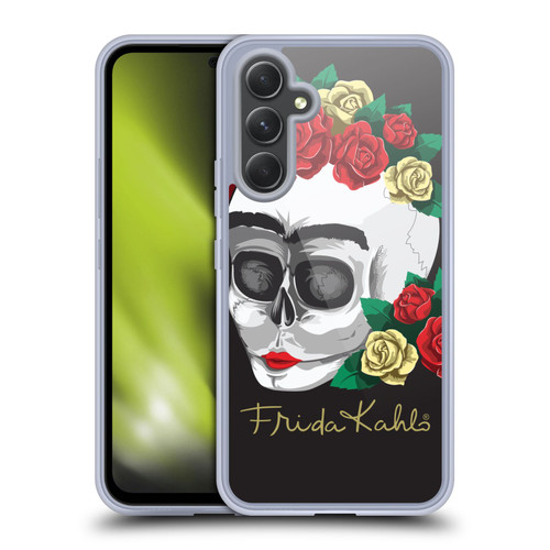 Frida Kahlo Roses Skull Soft Gel Case for Samsung Galaxy A54 5G
