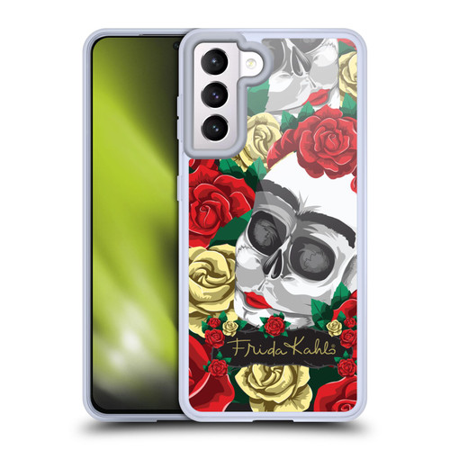 Frida Kahlo Roses Pair Skull Soft Gel Case for Samsung Galaxy S21 5G & MagSafe