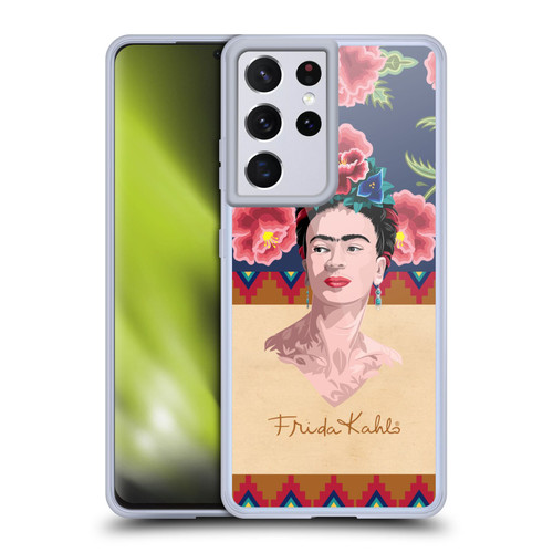 Frida Kahlo Portrait Red Soft Gel Case for Samsung Galaxy S21 Ultra 5G & MagSafe