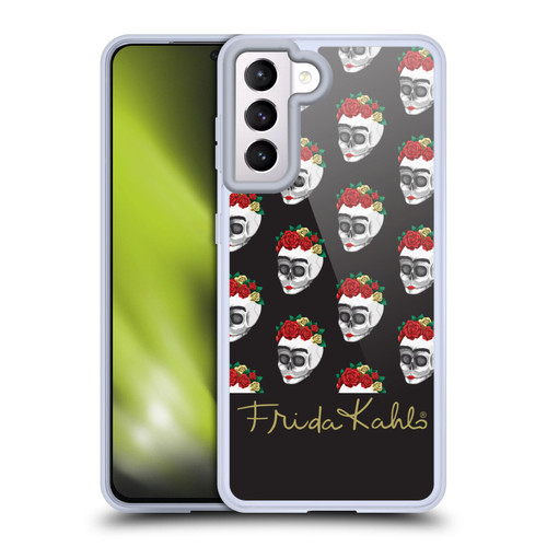 Frida Kahlo Roses Skull Pattern Soft Gel Case for Samsung Galaxy S21 5G & MagSafe