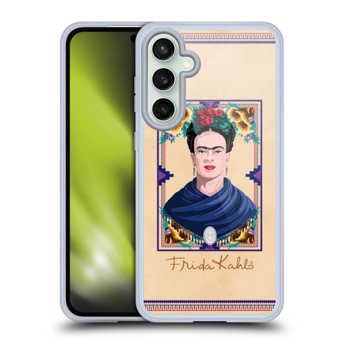 Frida Kahlo Portrait Blue Soft Gel Case for Samsung Galaxy S23 FE 5G & MagSafe
