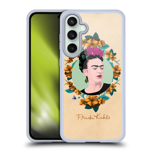 Frida Kahlo Portrait Purple Soft Gel Case for Samsung Galaxy S23 FE 5G & MagSafe