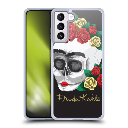 Frida Kahlo Roses Skull Soft Gel Case for Samsung Galaxy S21+ 5G & MagSafe