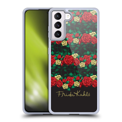 Frida Kahlo Roses Stripes Soft Gel Case for Samsung Galaxy S21+ 5G & MagSafe
