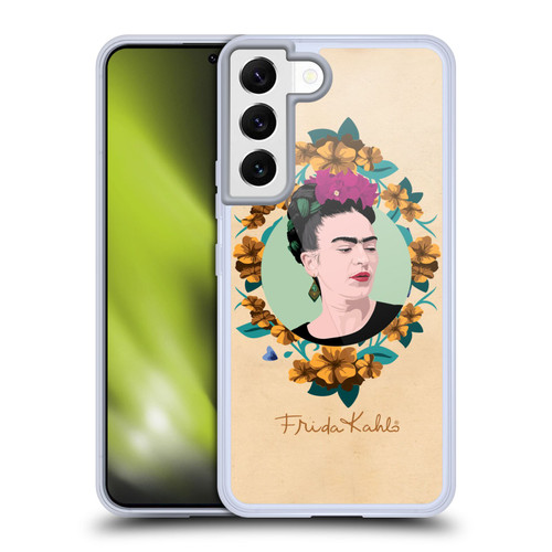 Frida Kahlo Portrait Purple Soft Gel Case for Samsung Galaxy S22 5G & MagSafe