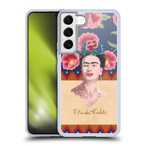 Frida Kahlo Portrait Red Soft Gel Case for Samsung Galaxy S22 5G & MagSafe