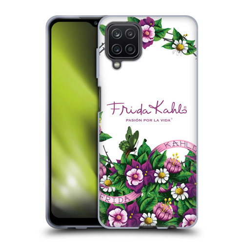 Frida Kahlo Purple Florals Bunch Soft Gel Case for Samsung Galaxy A12 (2020)