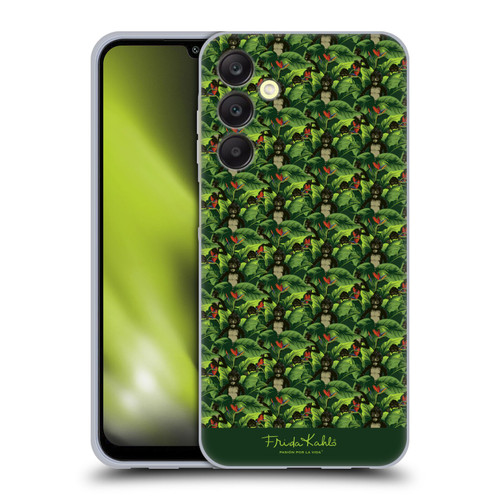 Frida Kahlo Tropical Monkey Pattern Soft Gel Case for Samsung Galaxy A25 5G