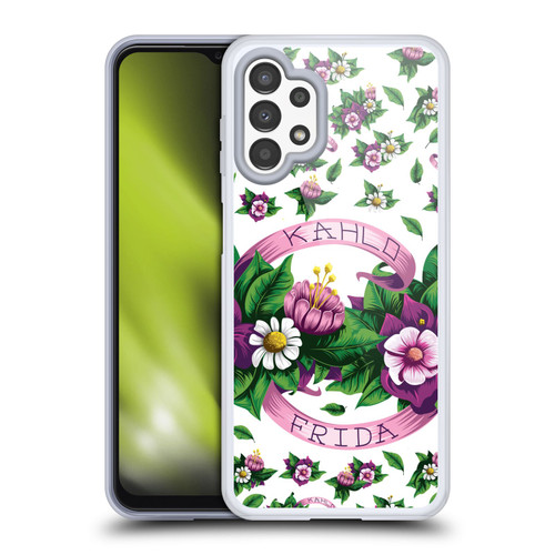 Frida Kahlo Purple Florals Ribbon Soft Gel Case for Samsung Galaxy A13 (2022)