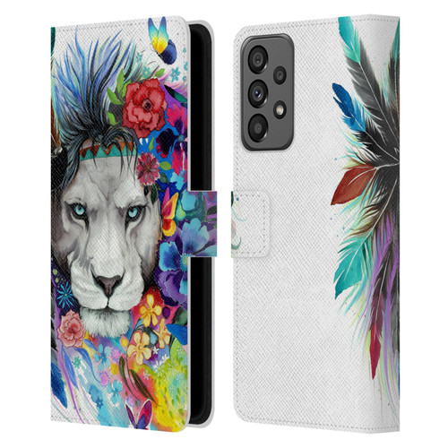 Pixie Cold Cats King Of The Lions Leather Book Wallet Case Cover For Samsung Galaxy A73 5G (2022)