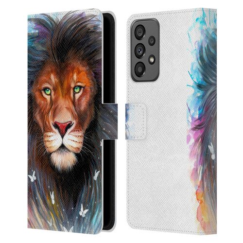 Pixie Cold Cats Sacred King Leather Book Wallet Case Cover For Samsung Galaxy A73 5G (2022)