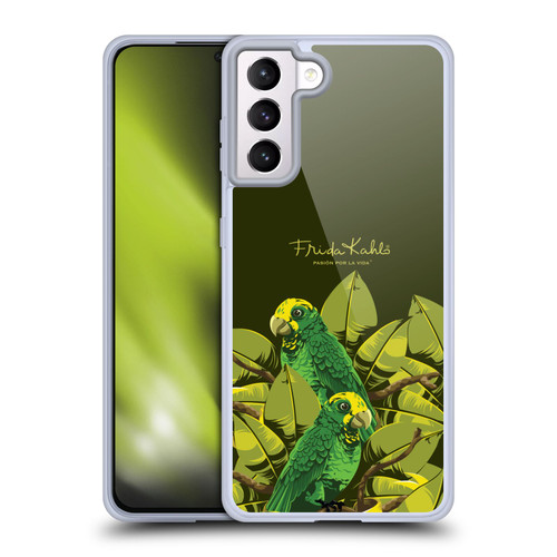 Frida Kahlo Tropical Love Birds Soft Gel Case for Samsung Galaxy S21+ 5G & MagSafe