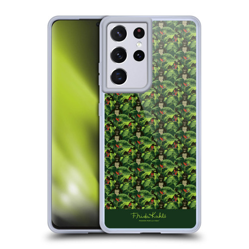 Frida Kahlo Tropical Monkey Pattern Soft Gel Case for Samsung Galaxy S21 Ultra 5G & MagSafe