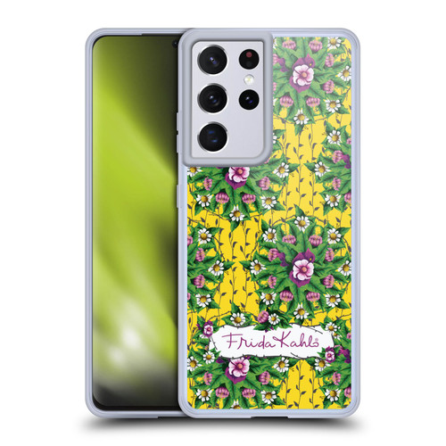 Frida Kahlo Purple Florals Mandala Soft Gel Case for Samsung Galaxy S21 Ultra 5G & MagSafe