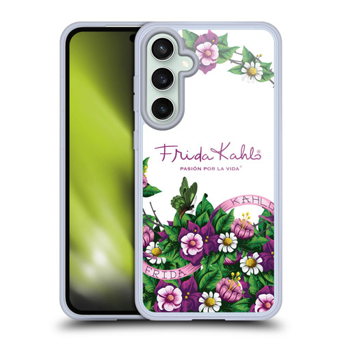 Frida Kahlo Purple Florals Bunch Soft Gel Case for Samsung Galaxy S23 FE 5G & MagSafe
