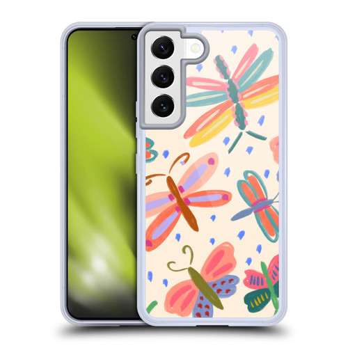 Gabriela Thomeu Art Happy And Colorful Butterlies Soft Gel Case for Samsung Galaxy S22 5G & MagSafe